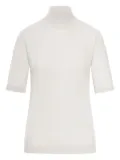 'S Max Mara short-sleeved turtleneck sweater - White