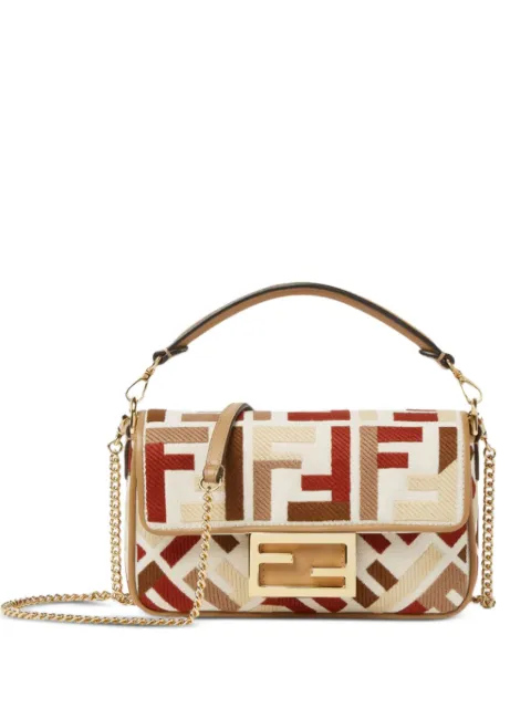FENDI mini Baguette FF-motif clutch bag
