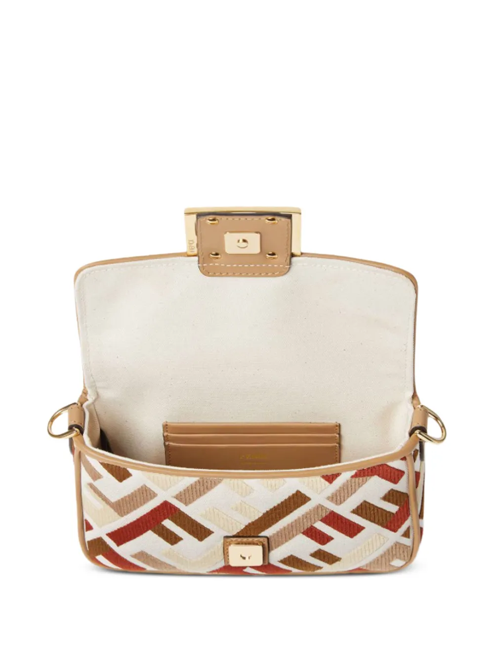 FENDI Baguette mini-clutch met FF-patroon Beige