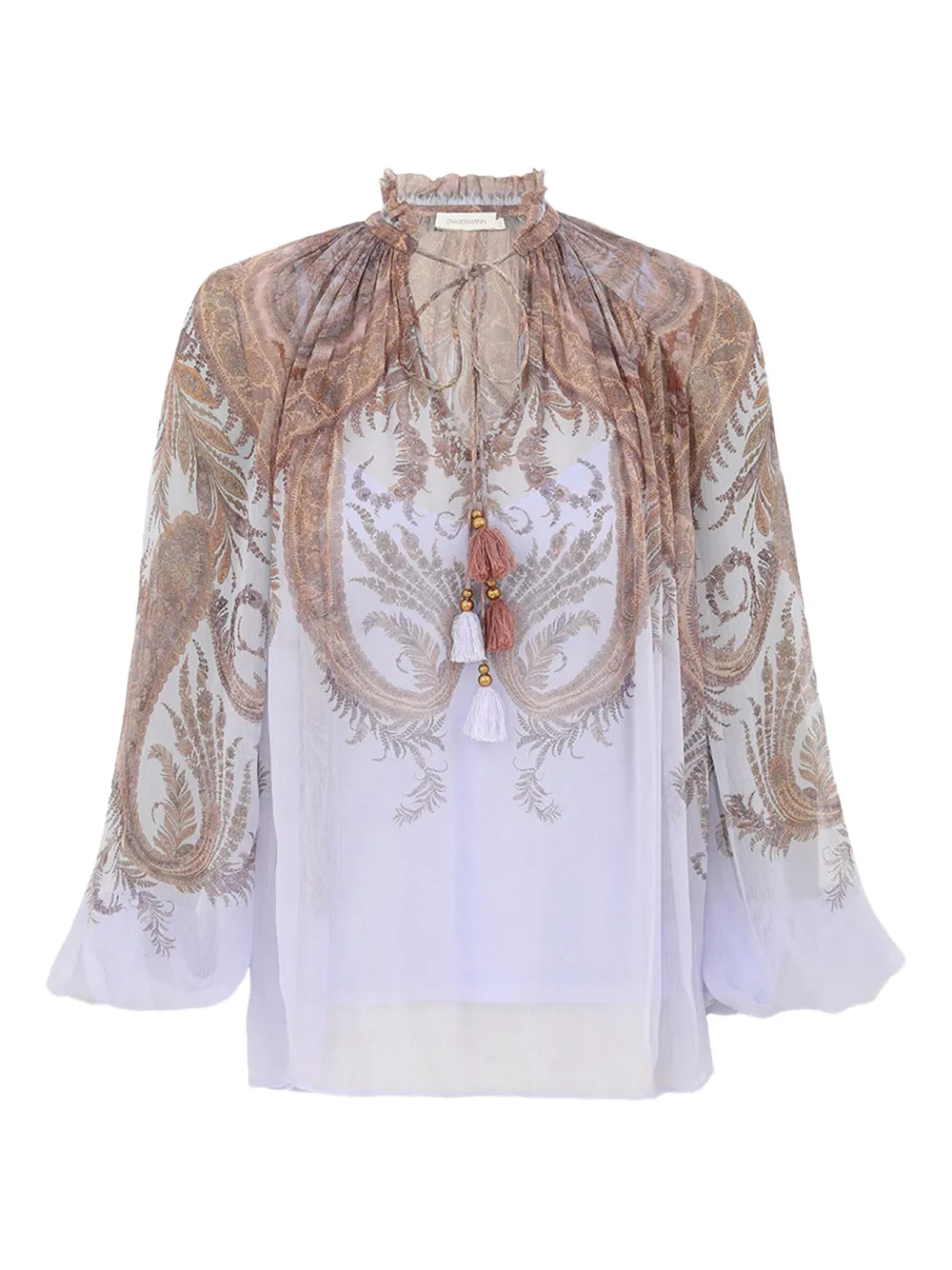 ZIMMERMANN Blouse met paisley-print Paars