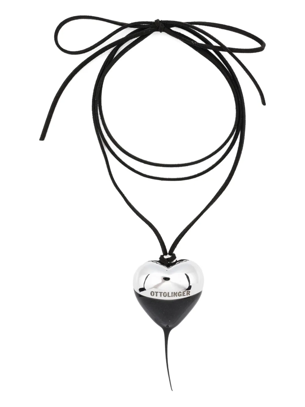 Ottolinger heart-shaped drop necklace | Silver | Image 1