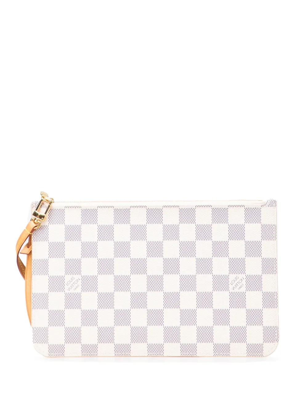 Louis Vuitton Pre-Owned 2016 ダミエ アズール ネヴァーフル MM ポーチ - ホワイト Louis Vuitton Pre-Owned 2016 ダミエ アズール ネヴァーフル MM ポーチ - ホワイト