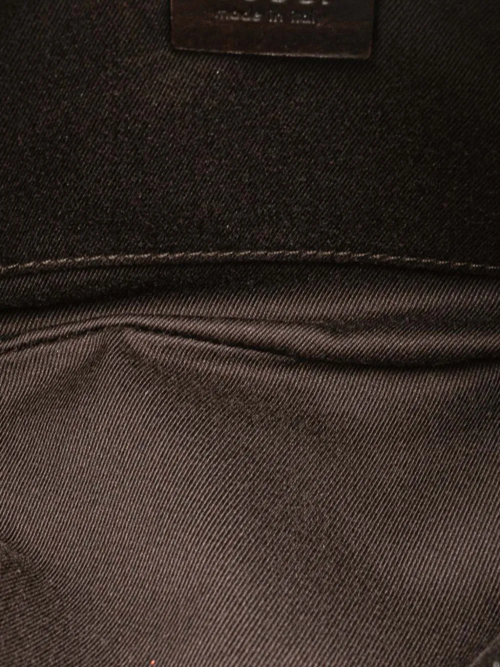 Pre-owned Gucci 2000-2015 Gg Denim Shoulder Bag In Brown