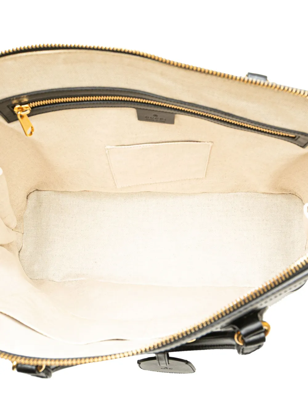 Pre-owned Gucci 2016-2025 Small Leather Horsebit 1955 Duffle Bag Satchel In Black