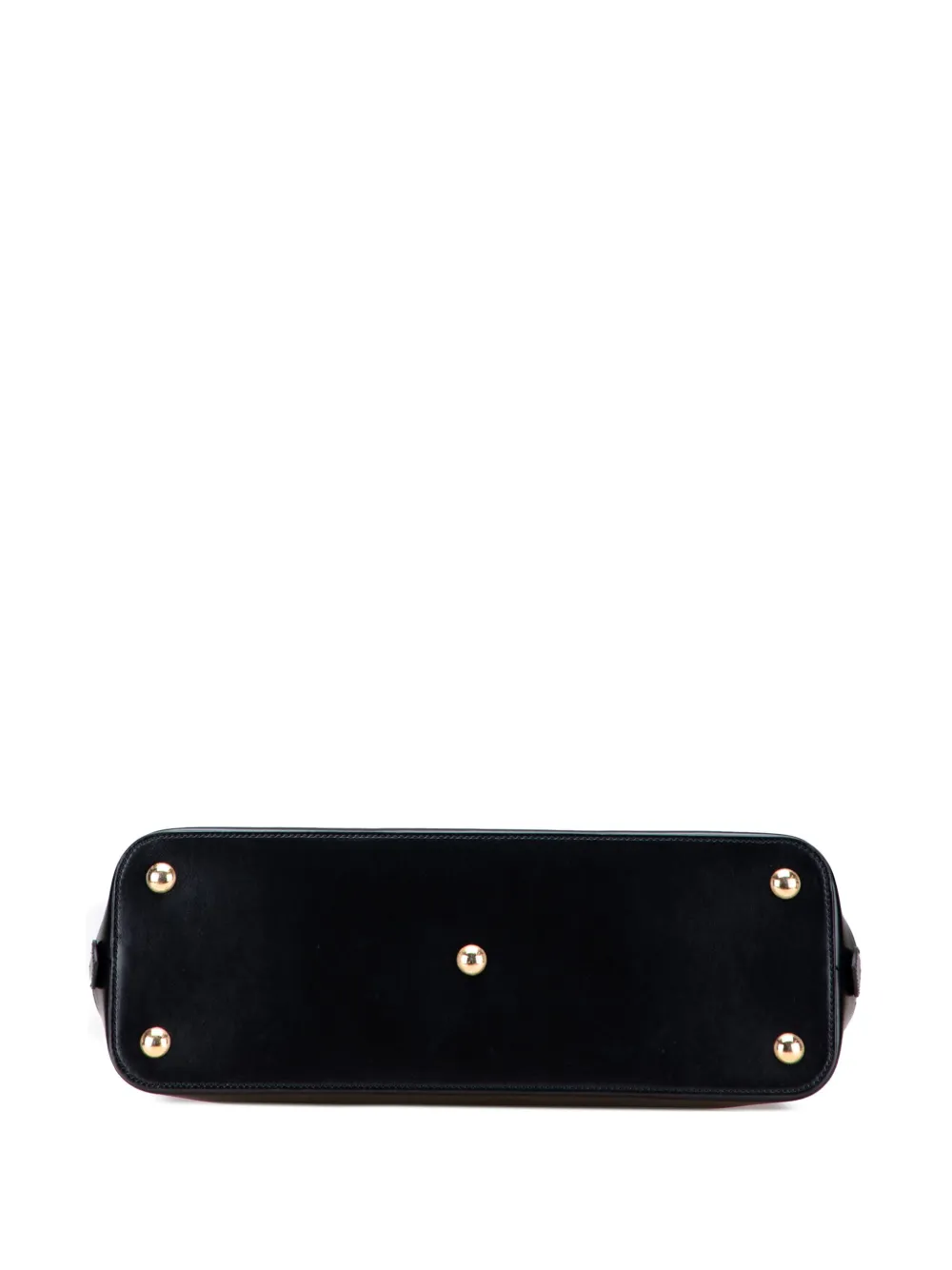 Pre-owned Gucci 2016-2025 Small Leather Horsebit 1955 Duffle Bag Satchel In Black