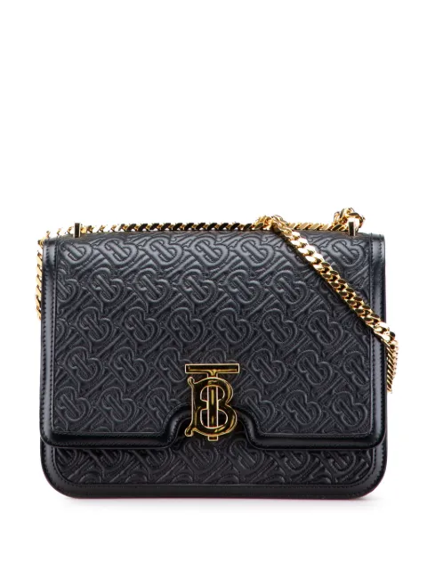 Burberry Pre-Owned 2018-2023 Medium TB Monogram Embossed Calfskin Chain crossbody bag