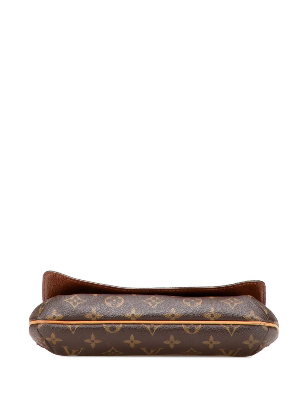 Pre-owned Louis Vuitton 2001 Monogram Musette Tango Short Strap Shoulder Bag In Brown