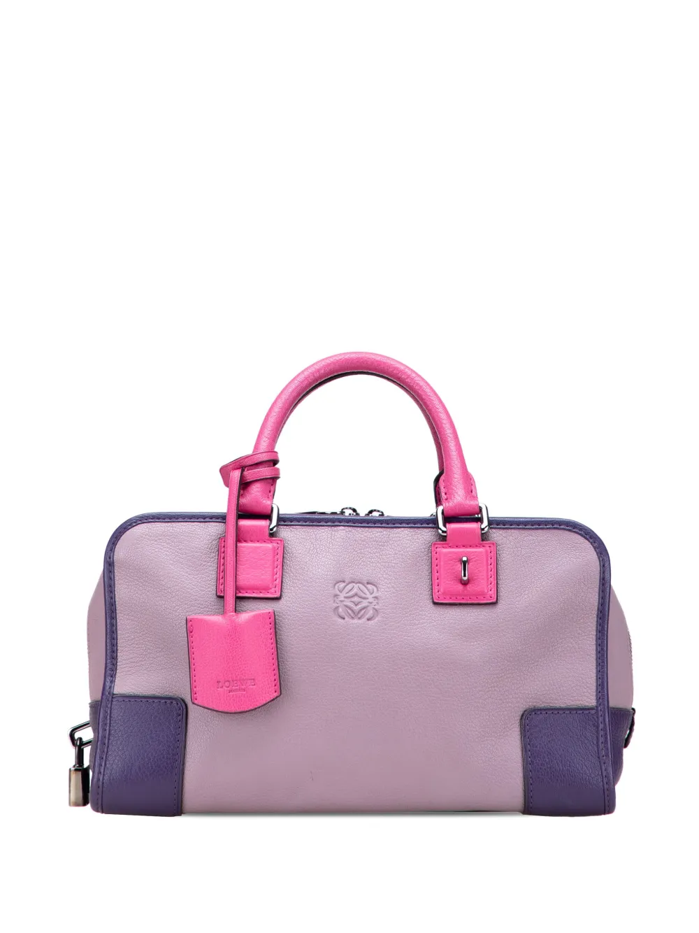 Loewe Pre-Owned 2012 トリコロール ゴートスキン アマソナ 28 ハンドバッグ - パープル Loewe Pre-Owned 2012 トリコロール ゴートスキン アマソナ 28 ハンドバッグ - パープル