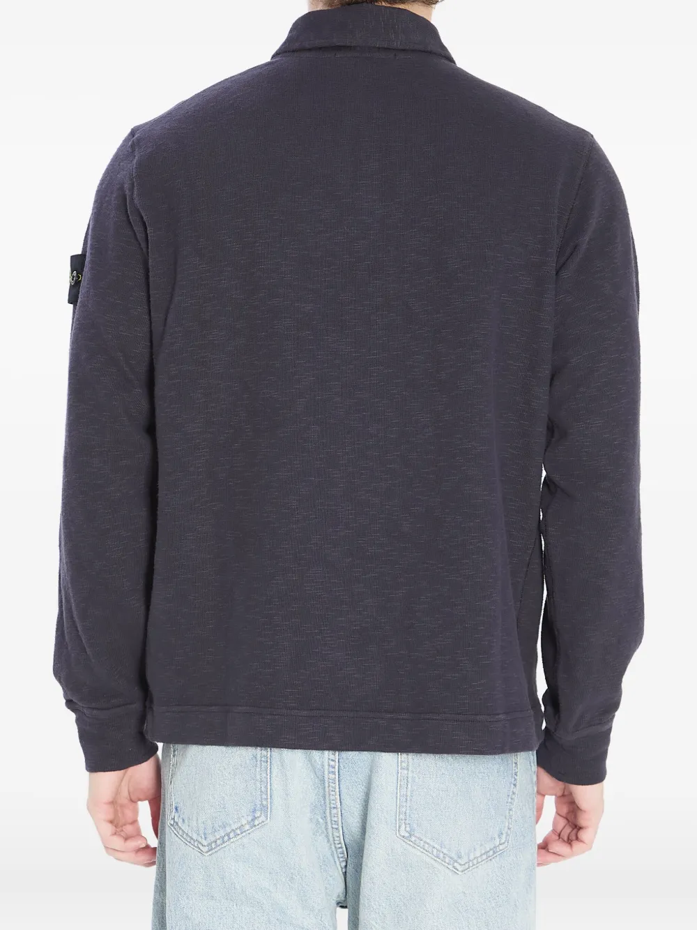 Stone Island badge-detail polo shirt - Blauw