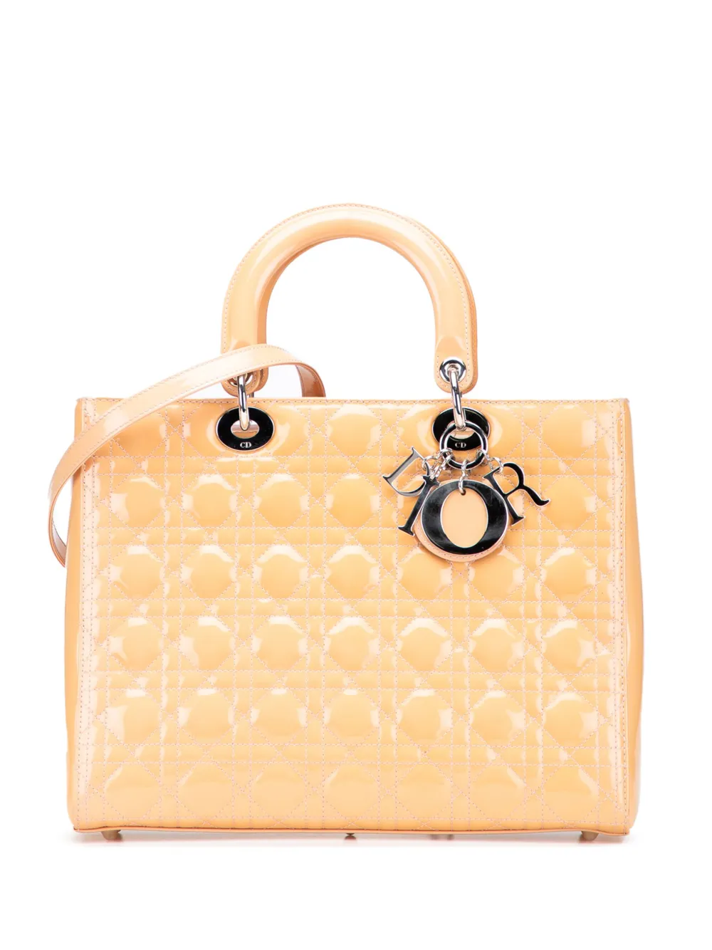 Christian Dior Pre-Owned 2012 Large Patent Cannage Lady Dior satchel - Christian Dior Pre-Owned 2012 Large Patent Cannage Lady Dior satchel -