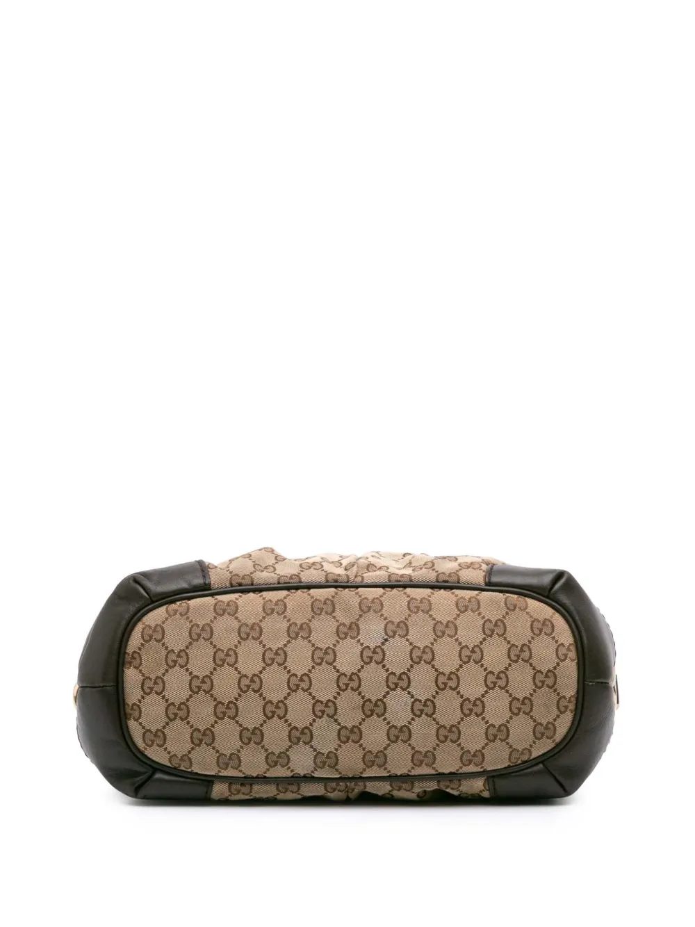 Pre-owned Gucci 2016-2025 Gg Canvas Sukey Satchel In Brown