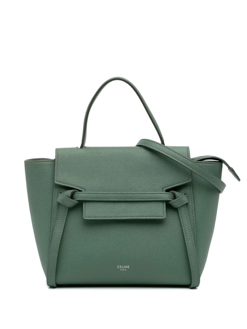 Céline Pre-Owned 2019 Nano Grained Calfskin Belt Bag satchel - グリーン Céline Pre-Owned 2019 Nano Grained Calfskin Belt Bag satchel - グリーン