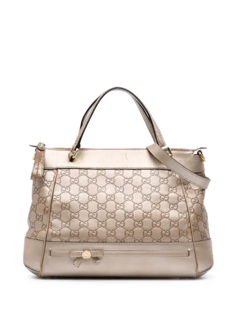 Gucci Pre-Owned 2016-2025 Metallic Guccissima Mayfair satchel