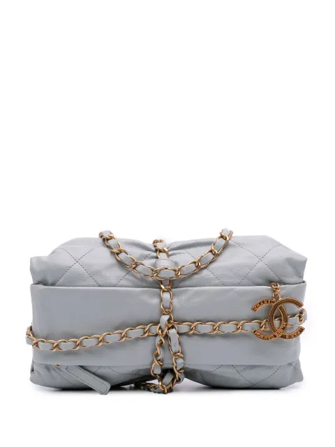 CHANEL Pre-Owned 2012 Quilted Calfskin Midnight Swim Baluchon Bag shoulder bag