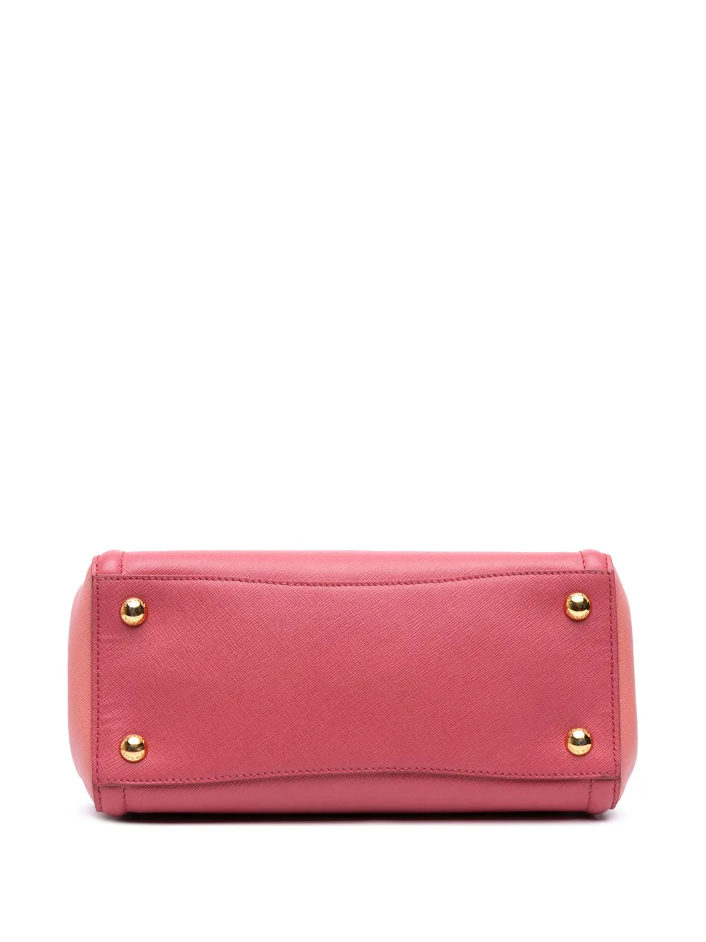 Pre-owned Prada 2000-2025 Bicolor Saffiano Lux Satchel In Pink