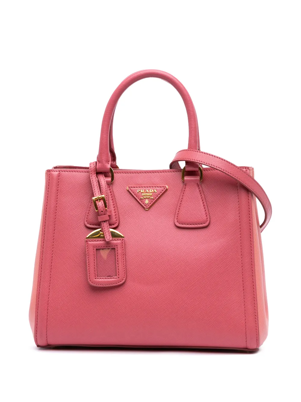 Prada Pre-Owned 2000-2025 Bicolor Saffiano Lux satchel - ピンク Prada Pre-Owned 2000-2025 Bicolor Saffiano Lux satchel - ピンク