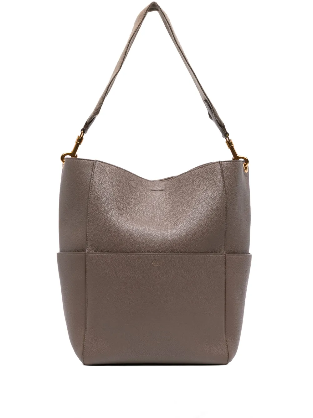 Céline Pre-Owned 2019 Medium Leather Seau Sangle bucket bag - ブラウン Céline Pre-Owned 2019 Medium Leather Seau Sangle bucket bag - ブラウン