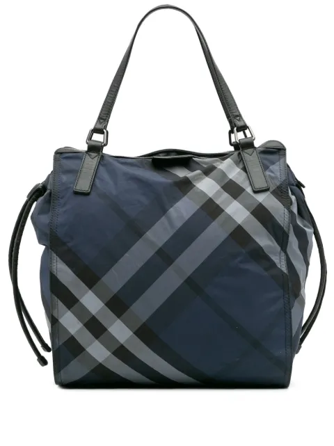 Burberry Pre-Owned 2000-2017 Smoke Check Nylon Buckleigh tote bag