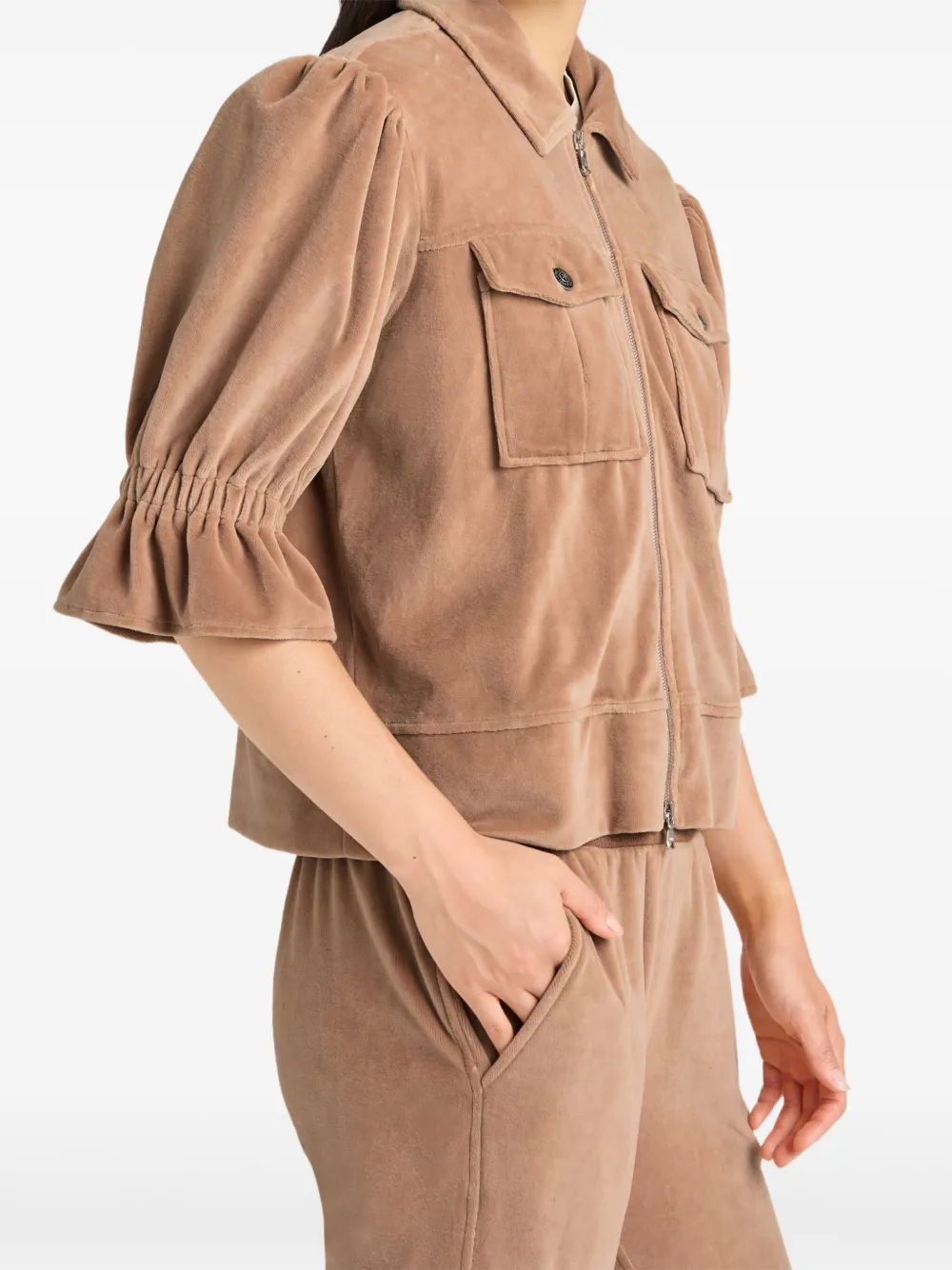 Cinq A Sept Holly J fluwelen jack Bruin