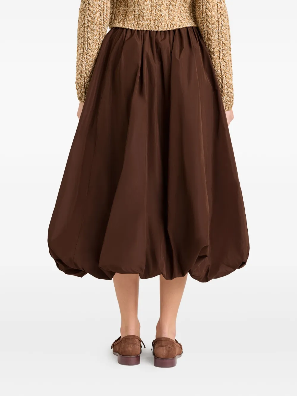 Cinq A Sept Cellah taffeta rok Bruin