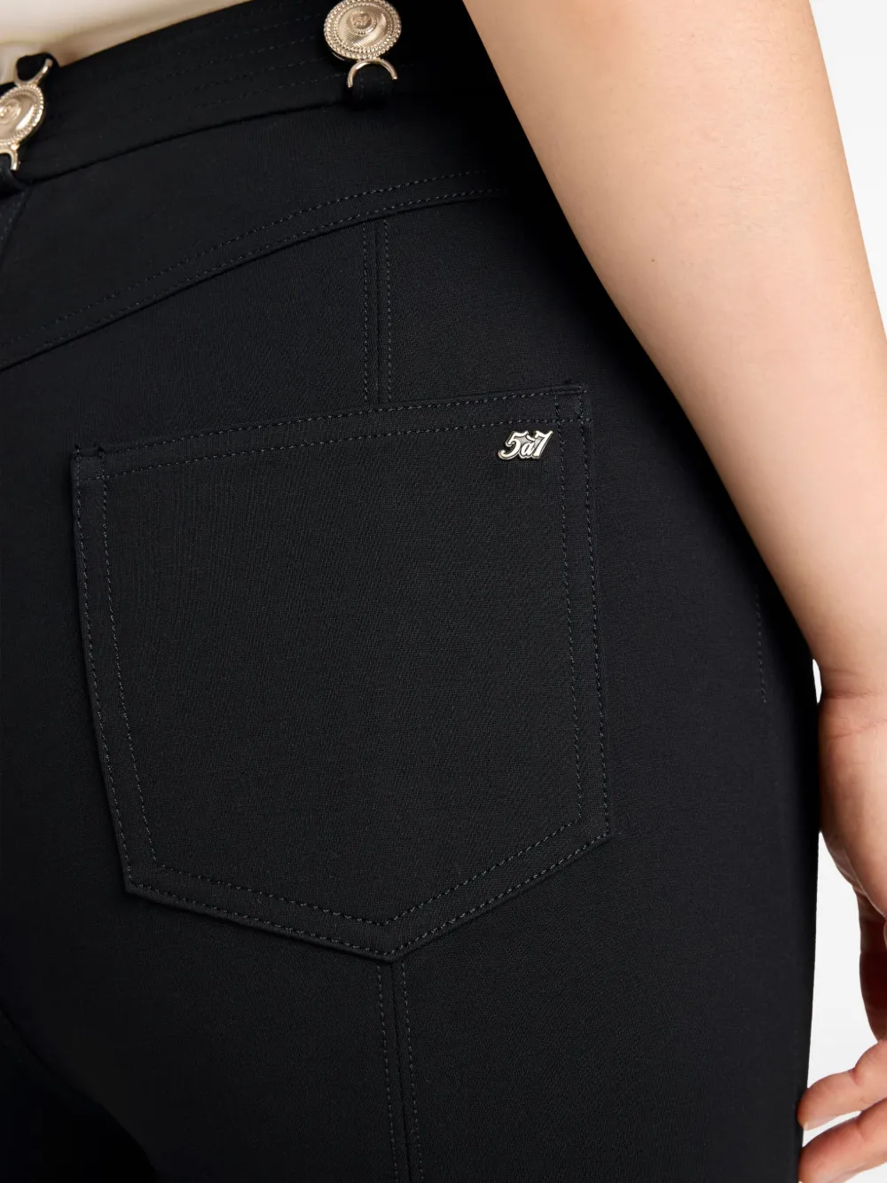 Cinq À Sept Devin Embellished Trousers In Black