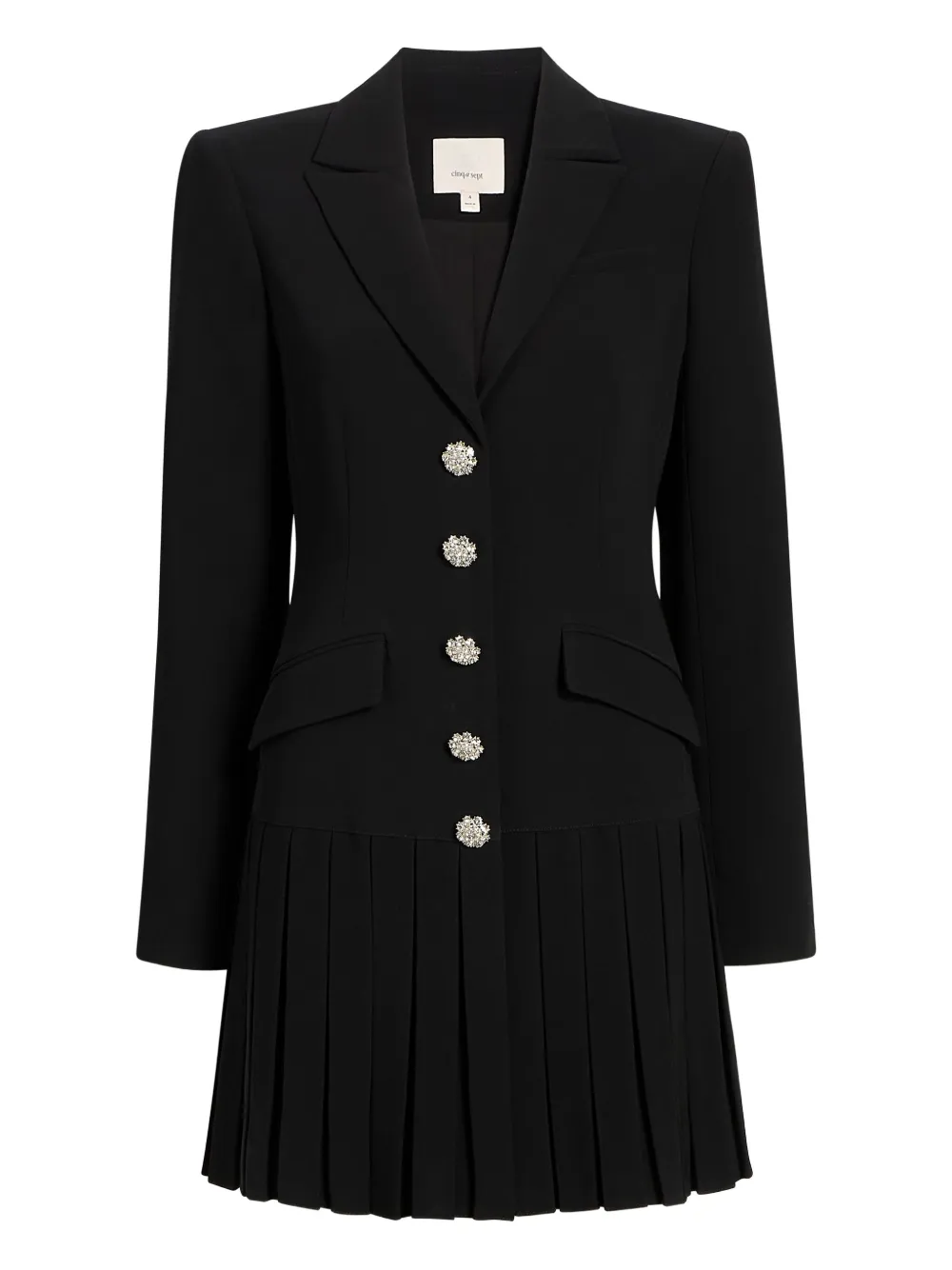 Cinq A Sept Saule pleated blazer dress - ブラック Cinq A Sept Saule pleated blazer dress - ブラック