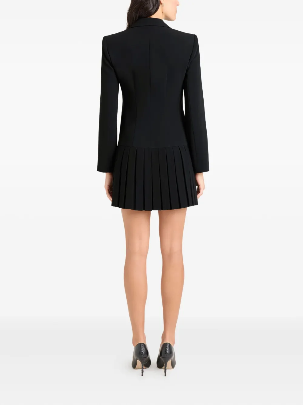 Cinq À Sept Saule Pleated Blazer Dress In Black