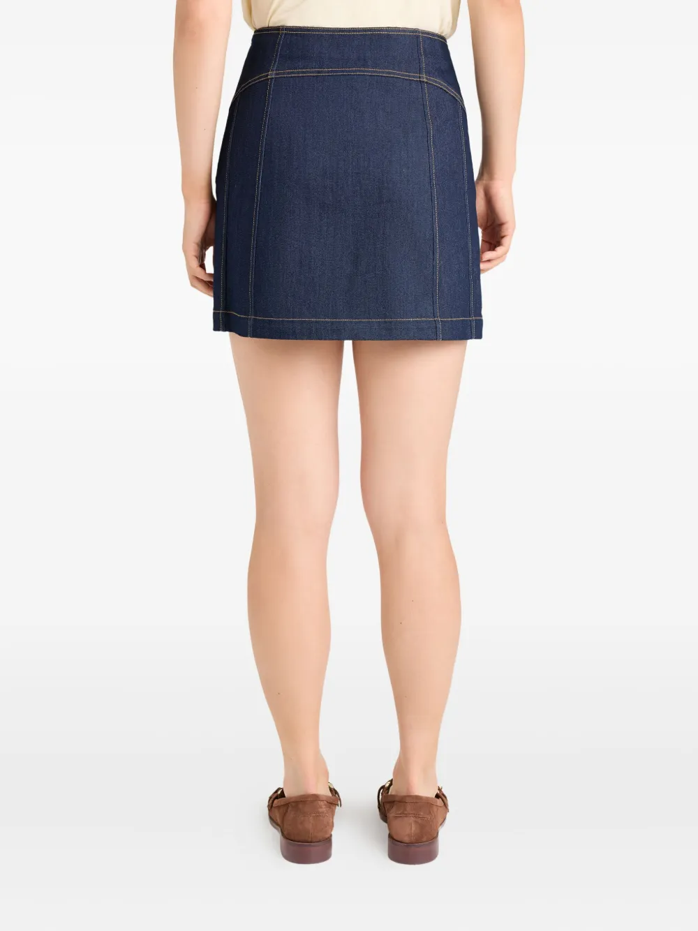 Cinq A Sept Claudia denim rok Blauw