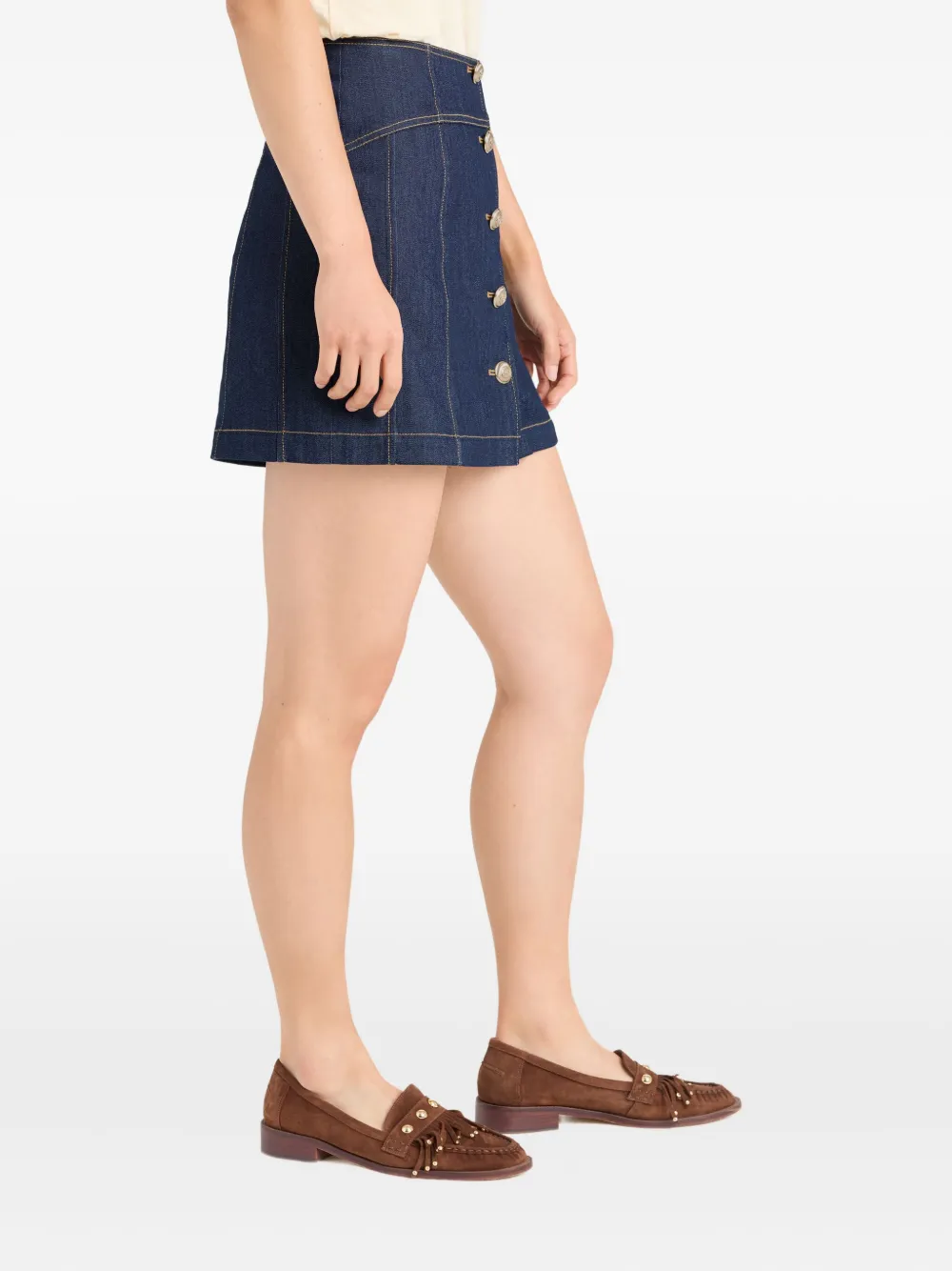 Cinq A Sept Claudia denim rok Blauw