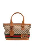 Gucci Pre-Owned 2016-2025 Medium GG Canvas Web Heritage tote bag - Brown