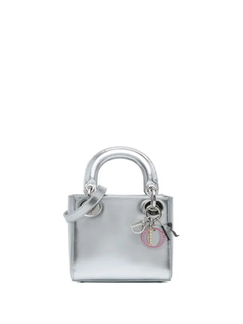 Christian Dior Pre-Owned 2016 Mini Metallic Patent Lady Dior satchel