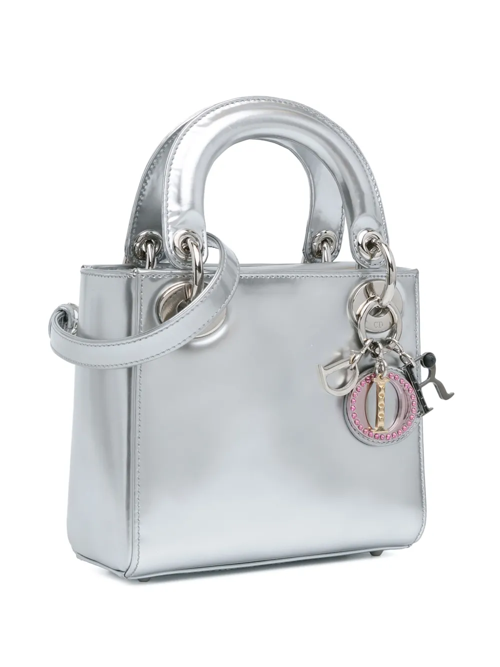 Christian Dior Pre-Owned 2016 Mini Metallic Patent Lady Dior satchel | Pre-Owned | Image 2