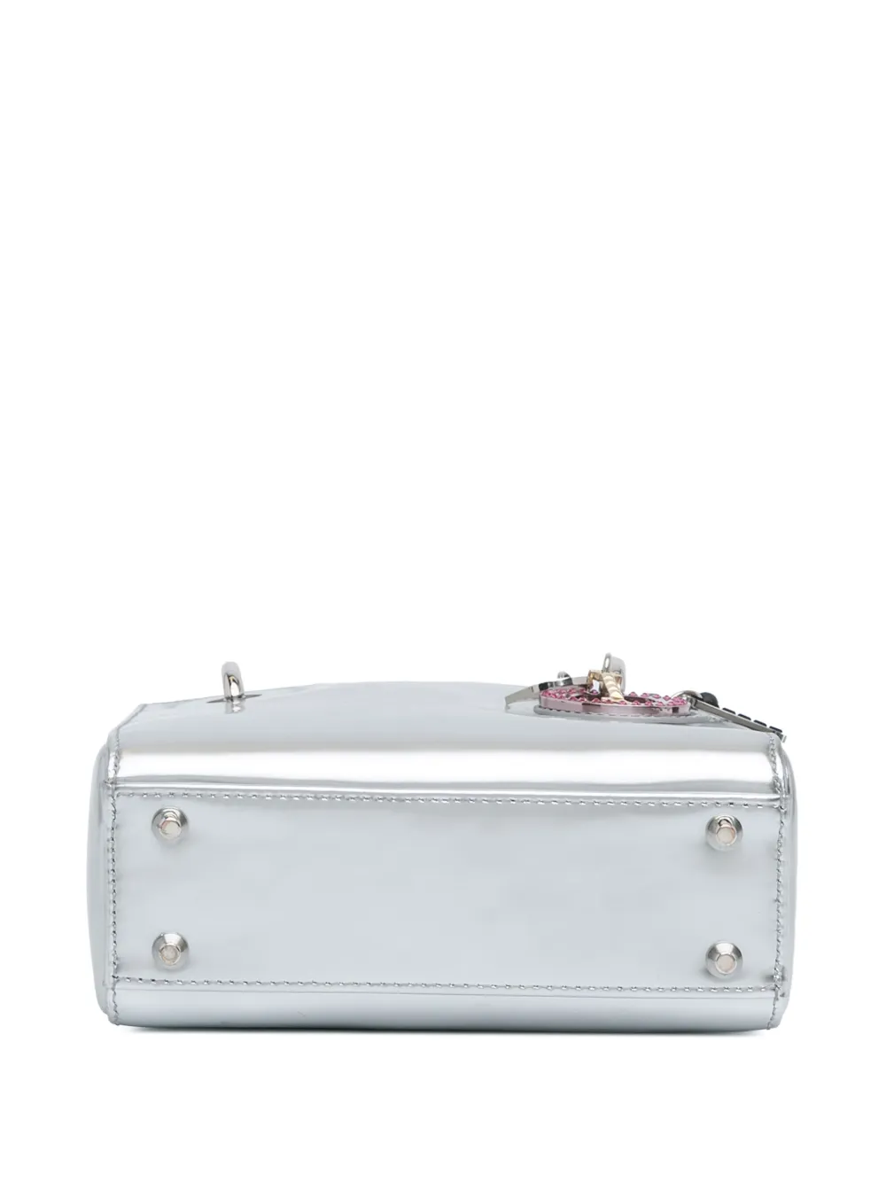 美品・ヴィンテージ【Dior】2016 パテント サッチェルバッグ Christian Dior Pre-Owned 2016 ミニ メタリック パテント