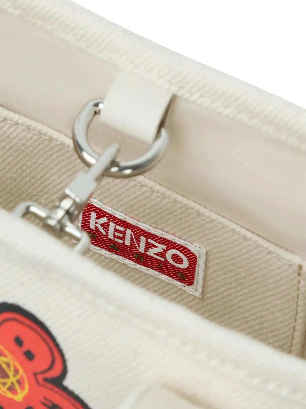 Kenzo X Futura 2000 Small  Utility Canvas Tote Bag In Neutral