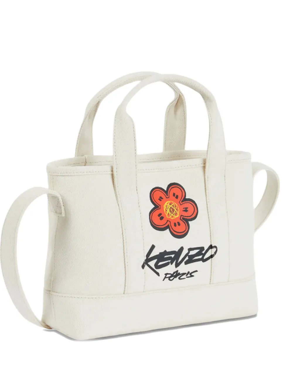Kenzo X Futura 2000 Small  Utility Canvas Tote Bag In Neutral