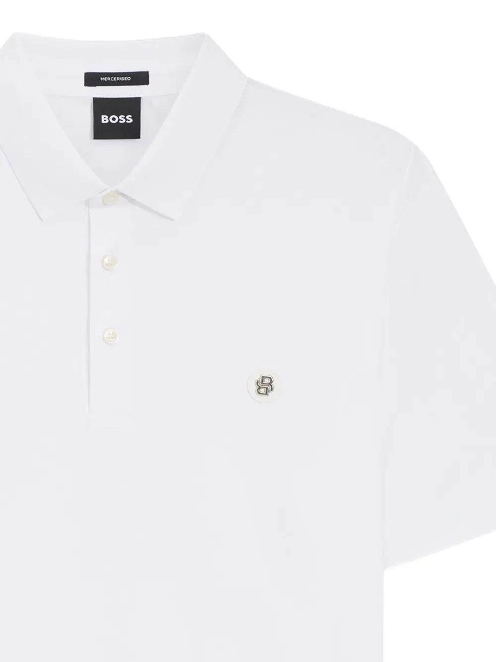 BOSS T-shirt met logodetail - Wit