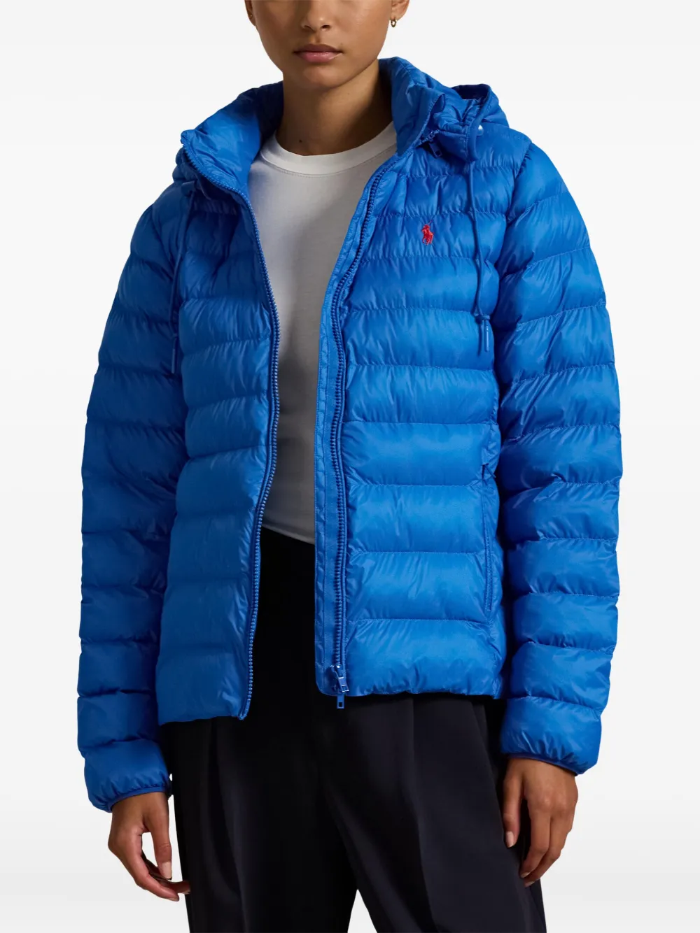 Polo Ralph Lauren hooded quilted coat Blauw