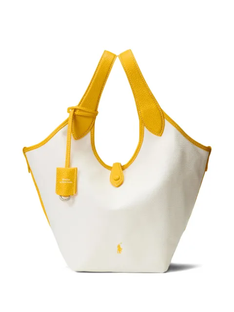 Polo Ralph Lauren leather-trimmed canvas tote bag