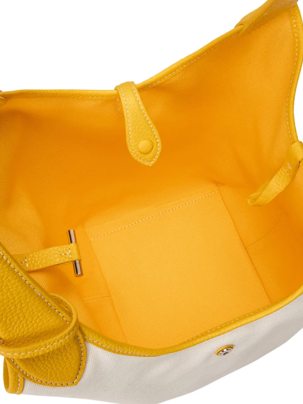 Polo Ralph Lauren Leather-trimmed Canvas Tote Bag In White
