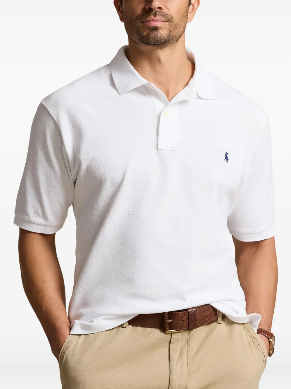 Polo Ralph Lauren Gebreid poloshirt Wit
