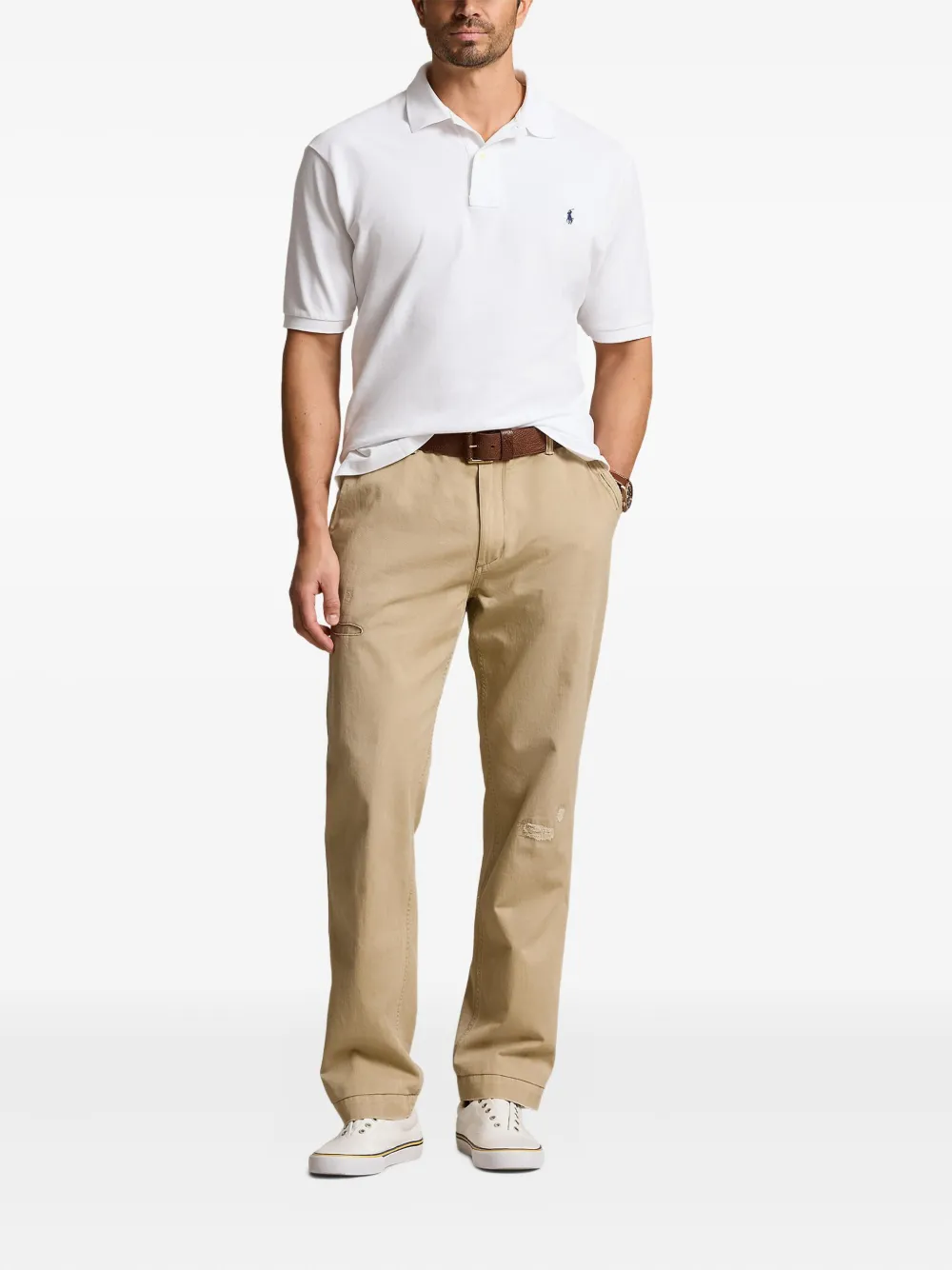 Polo Ralph Lauren Gebreid poloshirt Wit