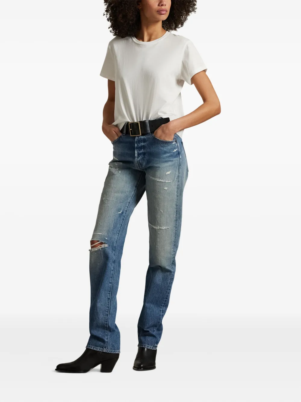 Polo Ralph Lauren Gerafelde jeans Blauw