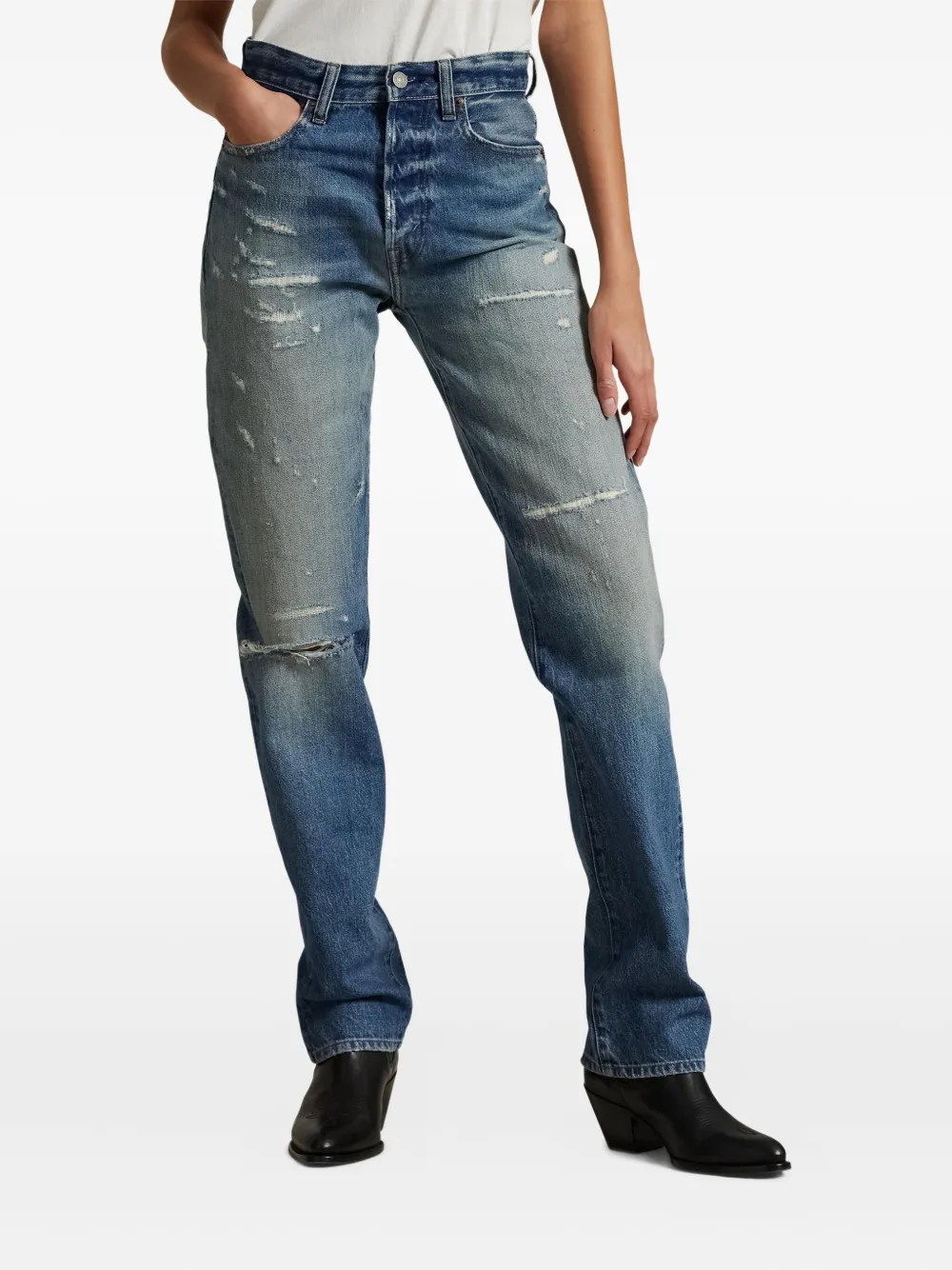 Polo Ralph Lauren Gerafelde jeans Blauw