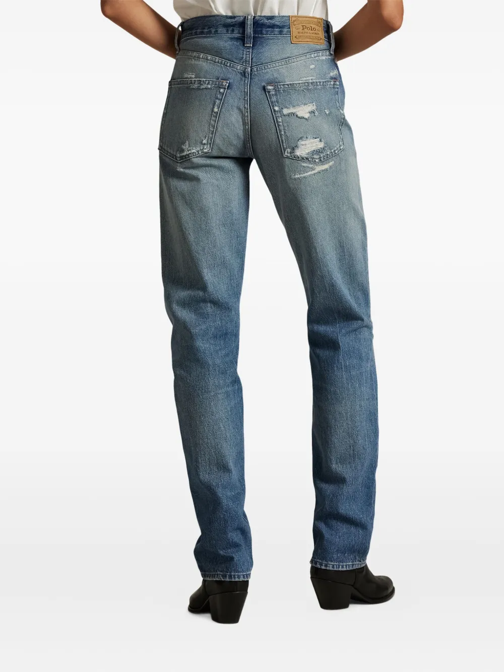 Polo Ralph Lauren Gerafelde jeans Blauw