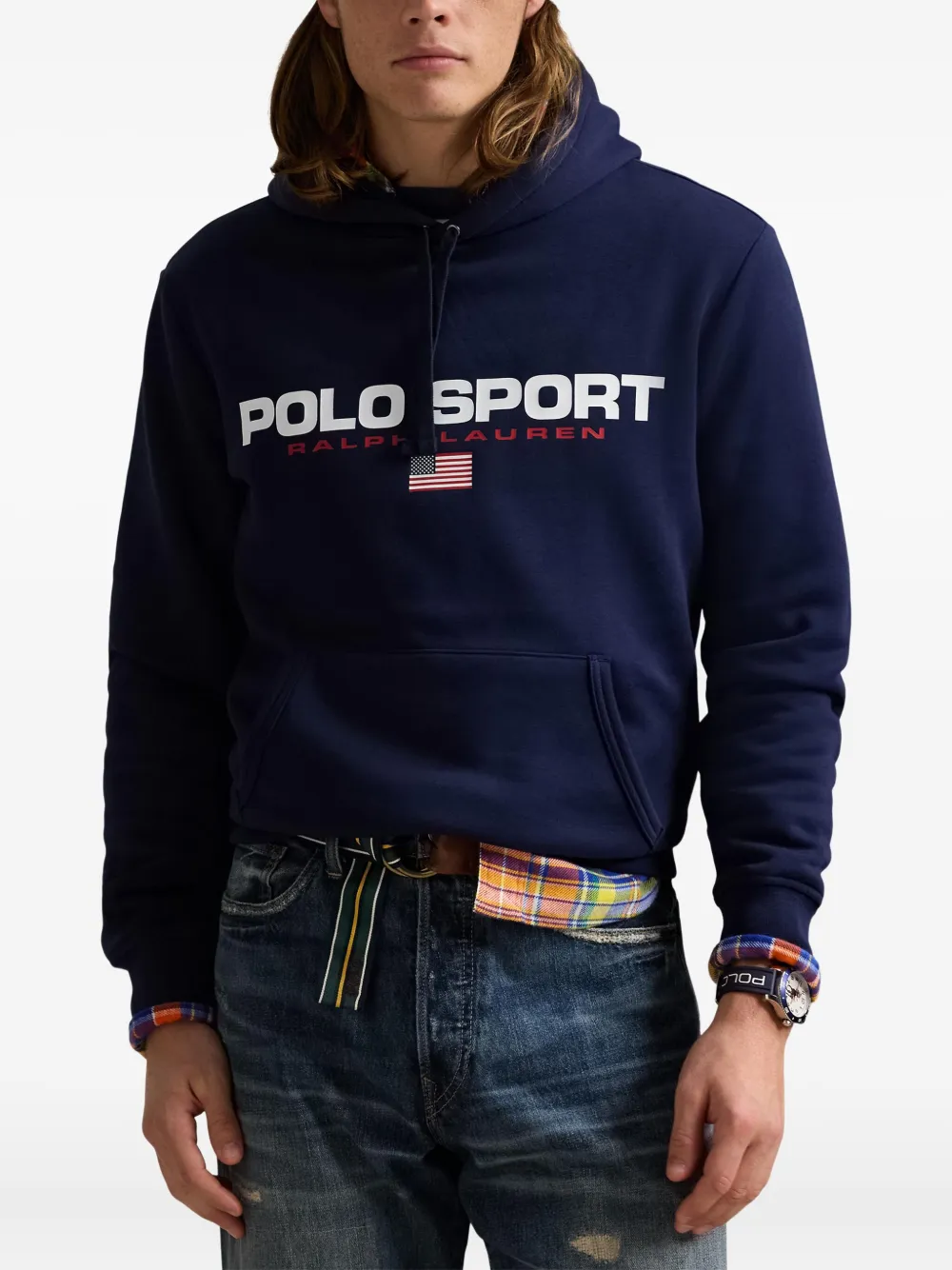 Polo Ralph Lauren logo-detail hoodie Blauw