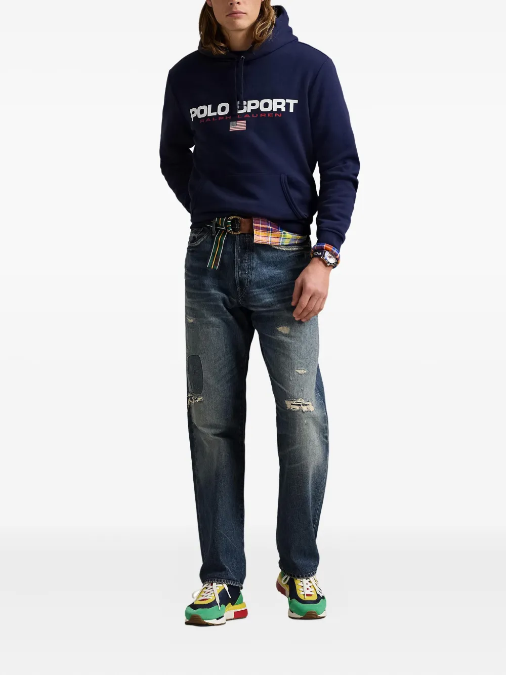 Polo Ralph Lauren logo-detail hoodie Blauw
