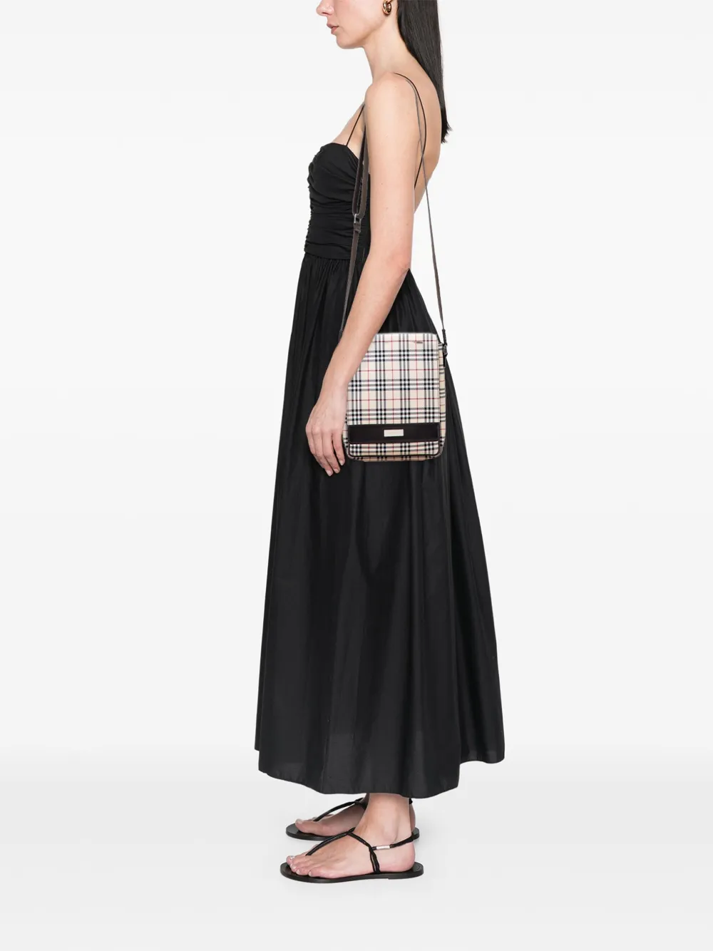 Burberry Pre-Owned 2000-2017 House Check Canvas Flap crossbody bag | Pre-Owned | Image 2