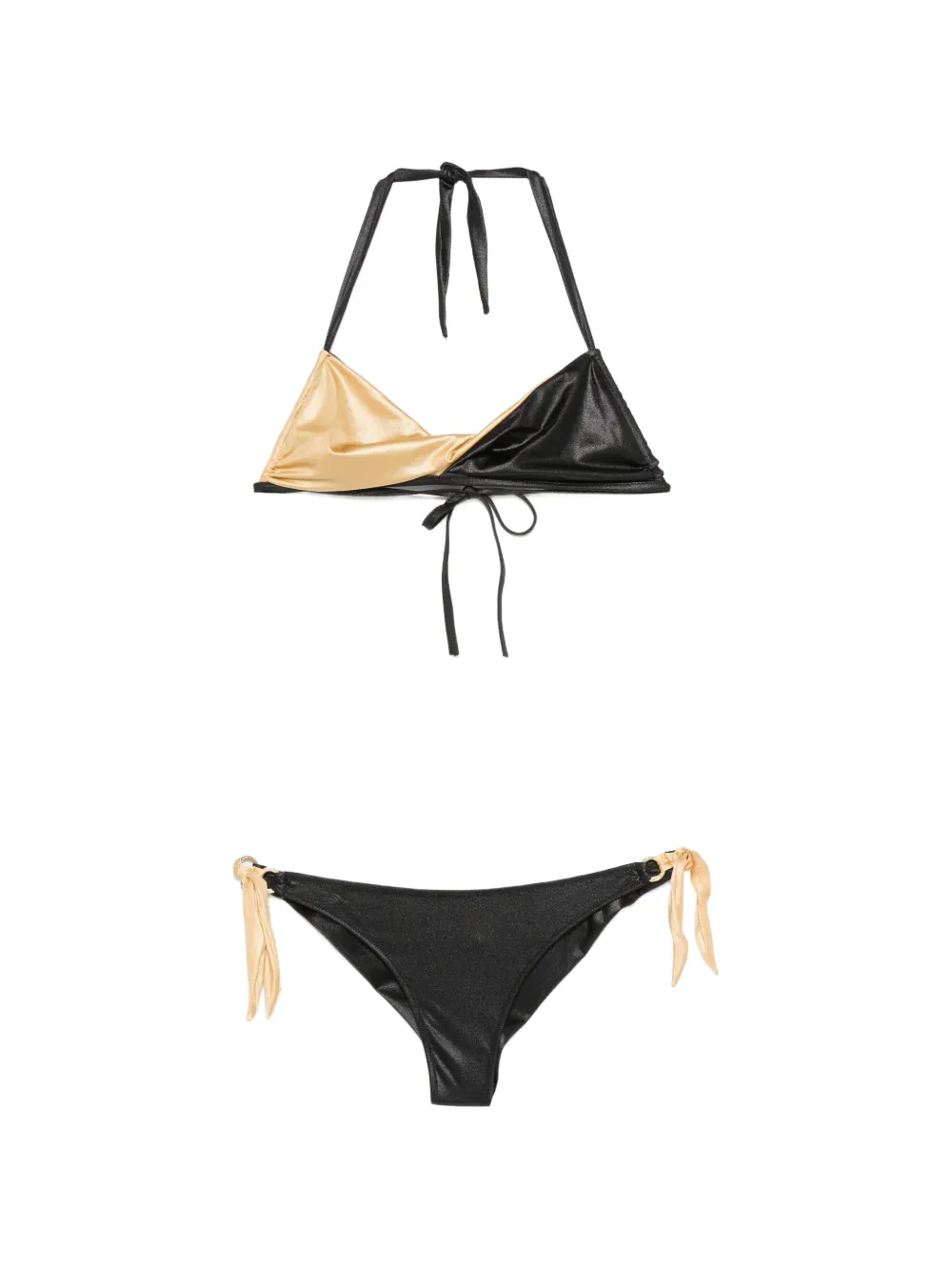 Pin Up Stars Triangel-Bikini mit Neckholder - Schwarz