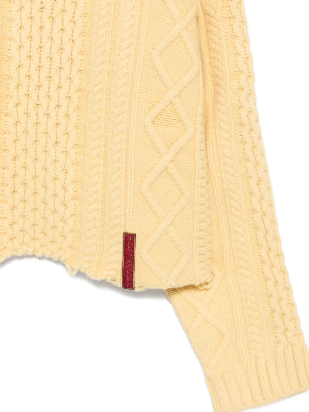Martine Rose Kabelgebreide trui Geel