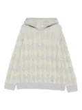 BLUEMARBLE argyle hooded sweater - Grey